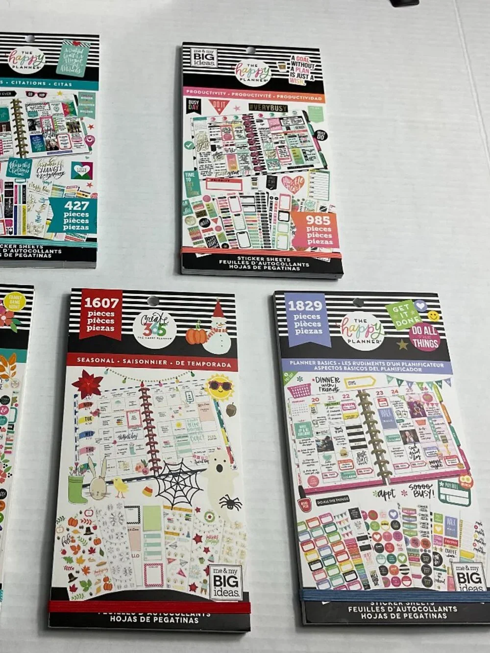 The Happy Planner Sticker Sheets Bundle 2 Sets of 5  – 6,405 Pieces